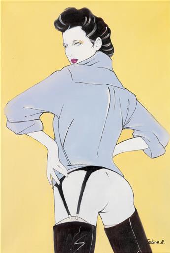 SABINE KASSIK. Patrick Nagel imitation.